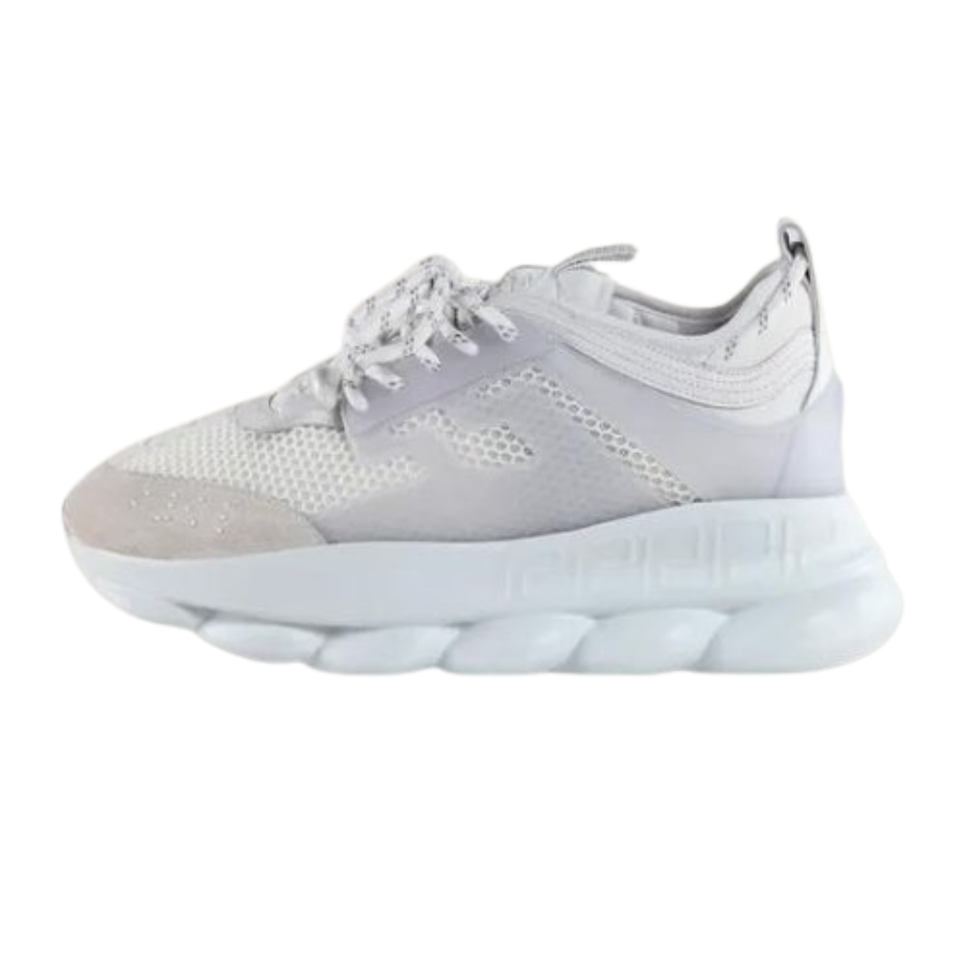 Versace Chain Reaction "Triple White" sneakers