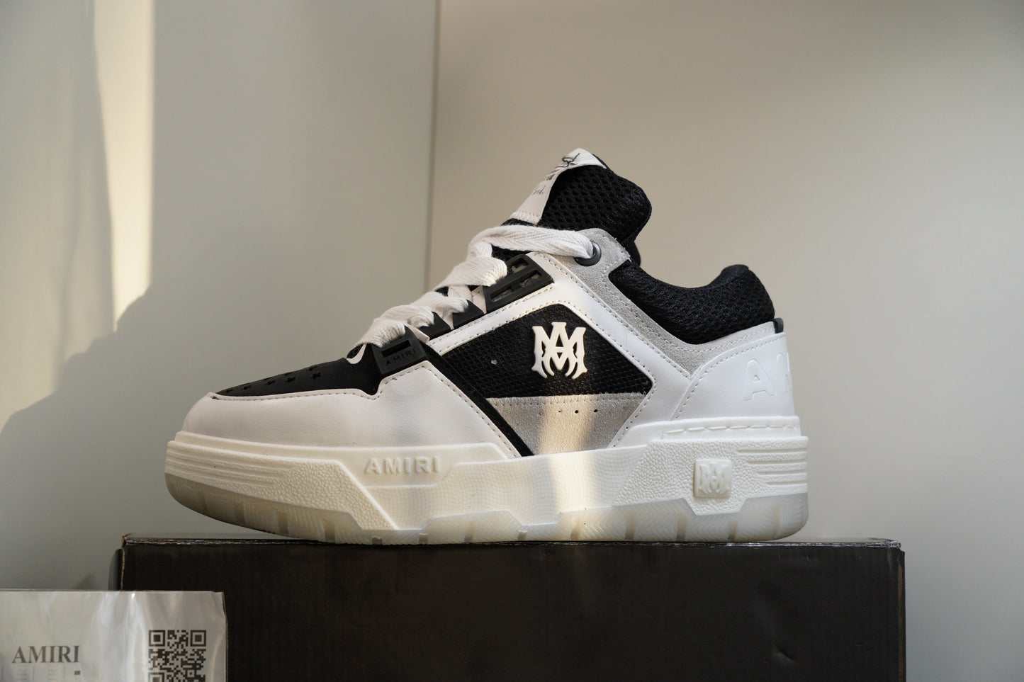 Amiri MA-1 Lace-Up Sneakers Black&White