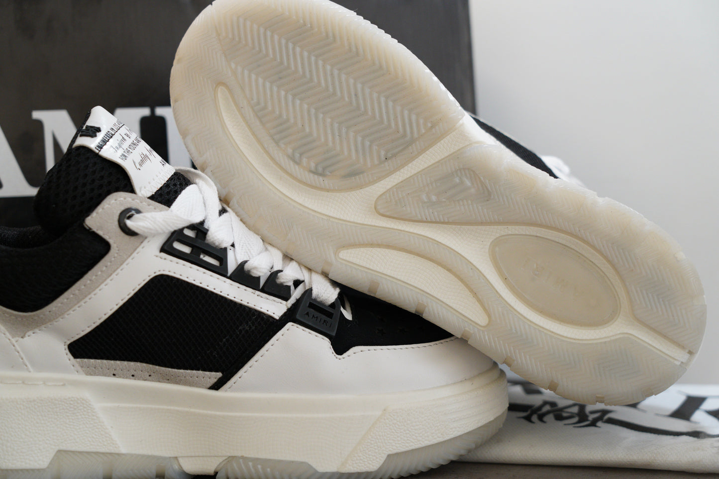 Amiri MA-1 Lace-Up Sneakers Black&White