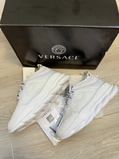 Versace Chain Reaction "Triple White" sneakers