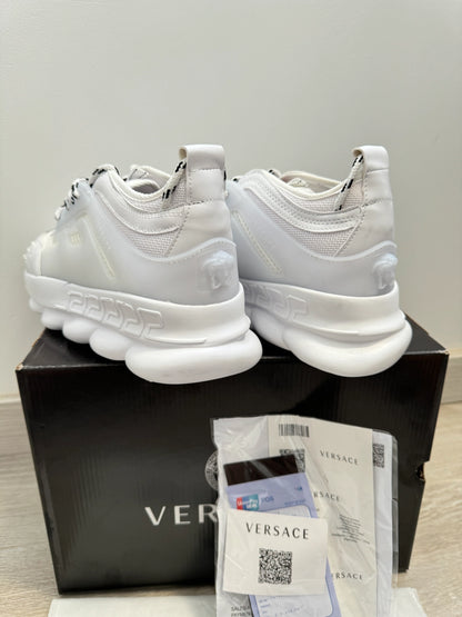Versace Chain Reaction "Triple White" sneakers