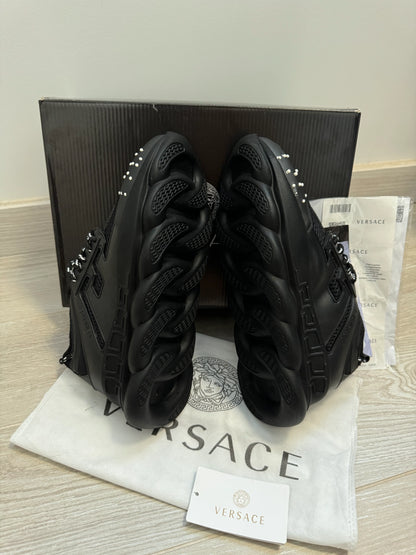 Versace Chain Reaction "Triple Black" sneakers